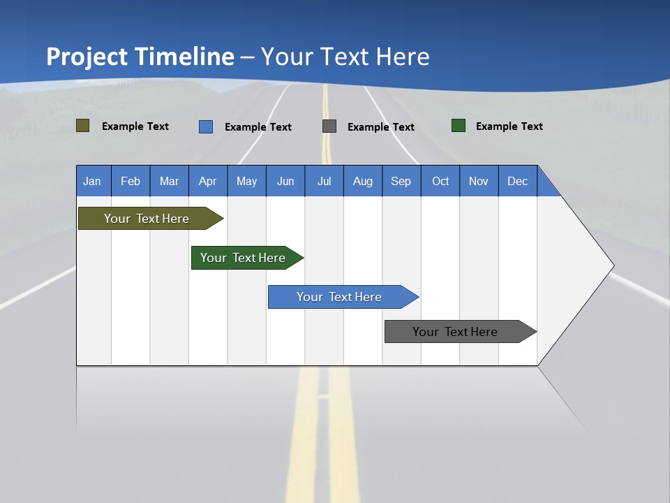 A Road With A Sky In The Background PowerPoint Template