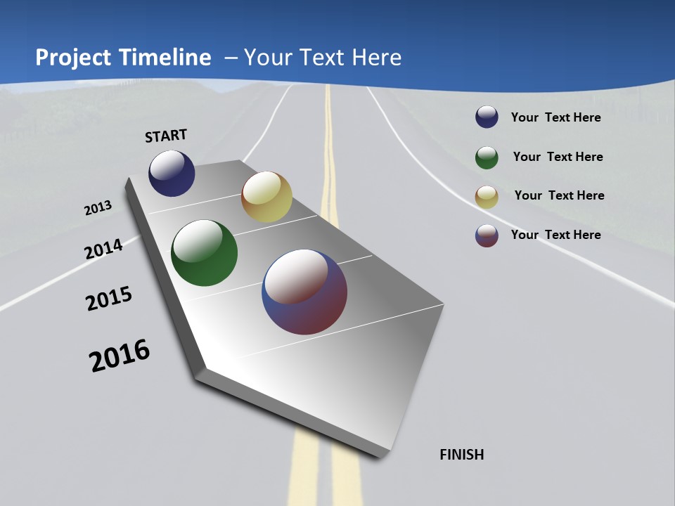 A Road With A Sky In The Background PowerPoint Template
