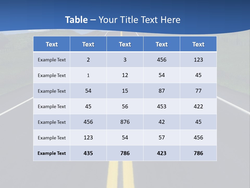 A Road With A Sky In The Background PowerPoint Template