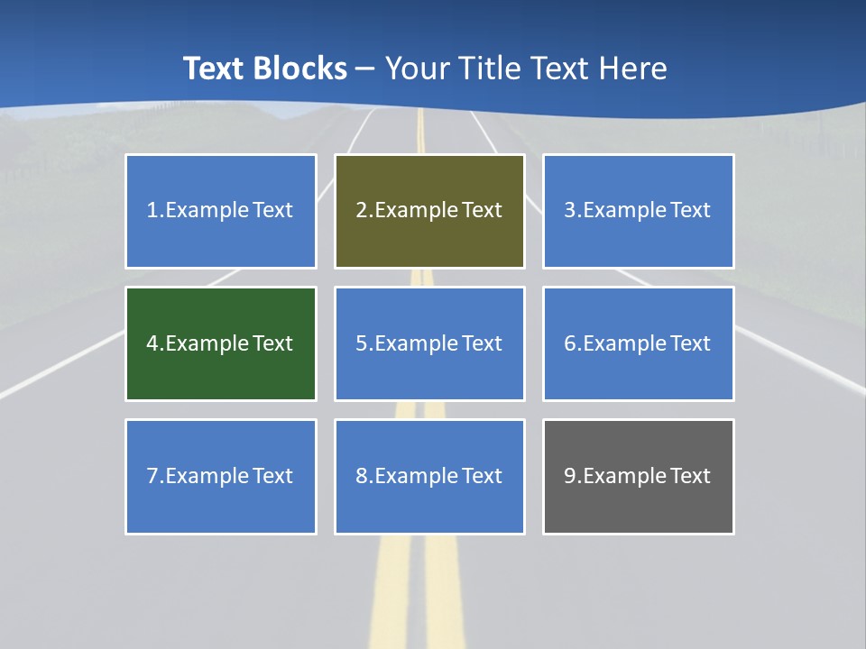 A Road With A Sky In The Background PowerPoint Template
