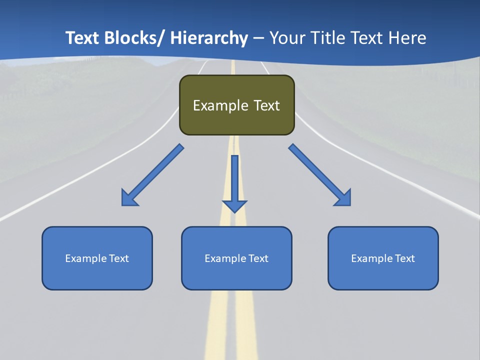 A Road With A Sky In The Background PowerPoint Template