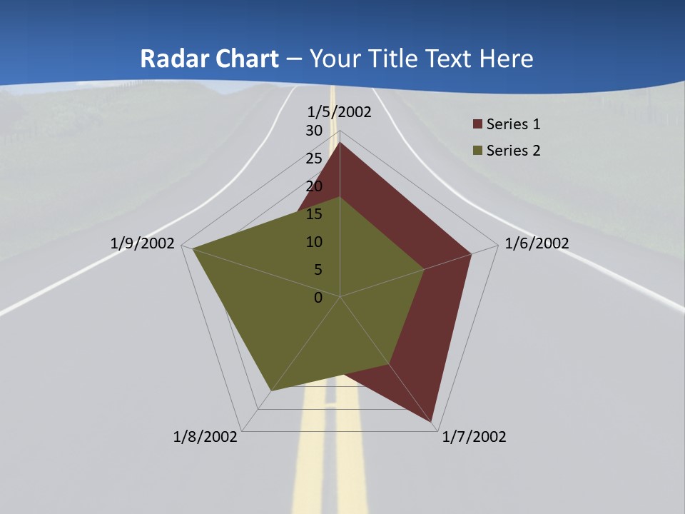 A Road With A Sky In The Background PowerPoint Template