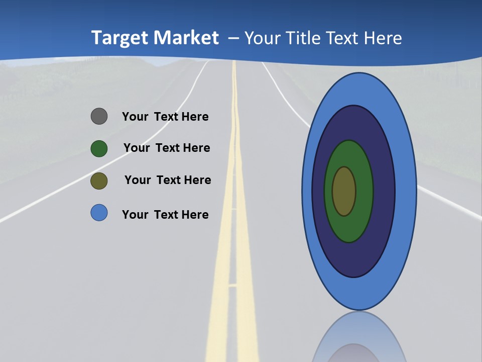 A Road With A Sky In The Background PowerPoint Template