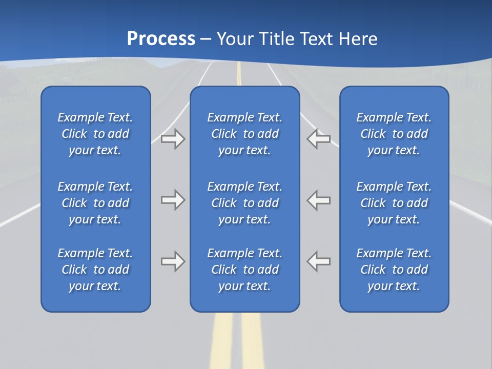 A Road With A Sky In The Background PowerPoint Template
