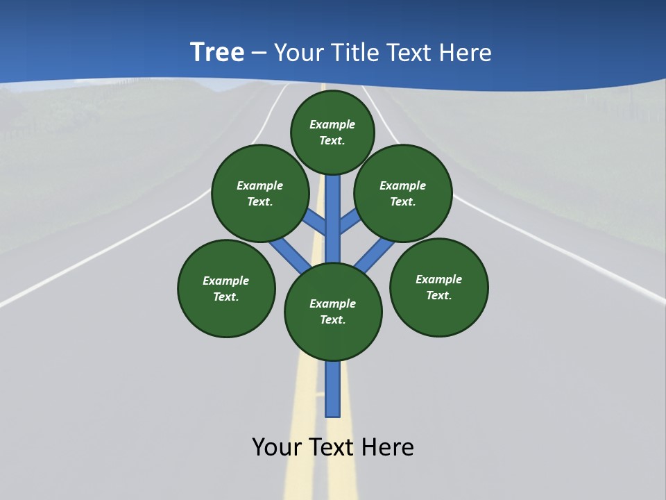 A Road With A Sky In The Background PowerPoint Template