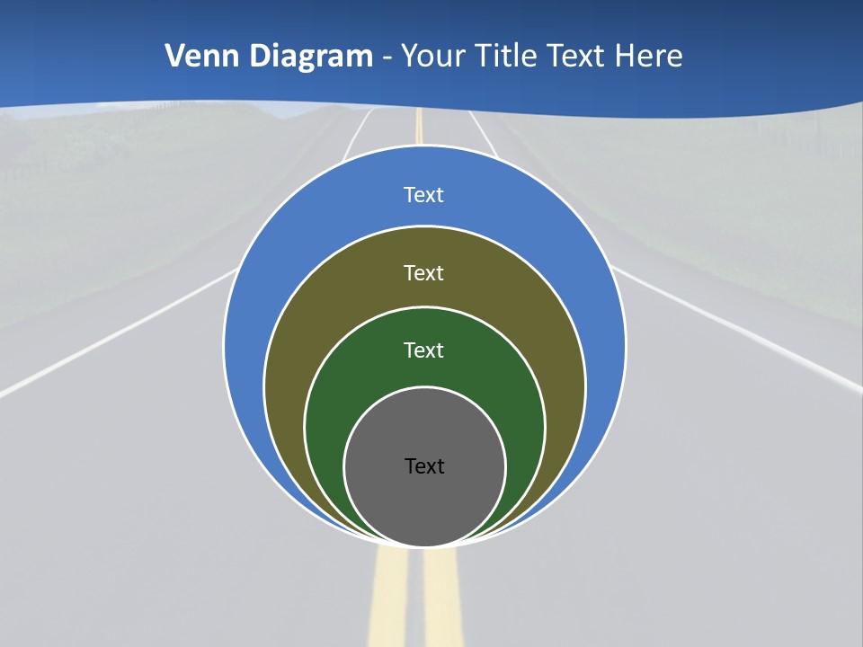A Road With A Sky In The Background PowerPoint Template