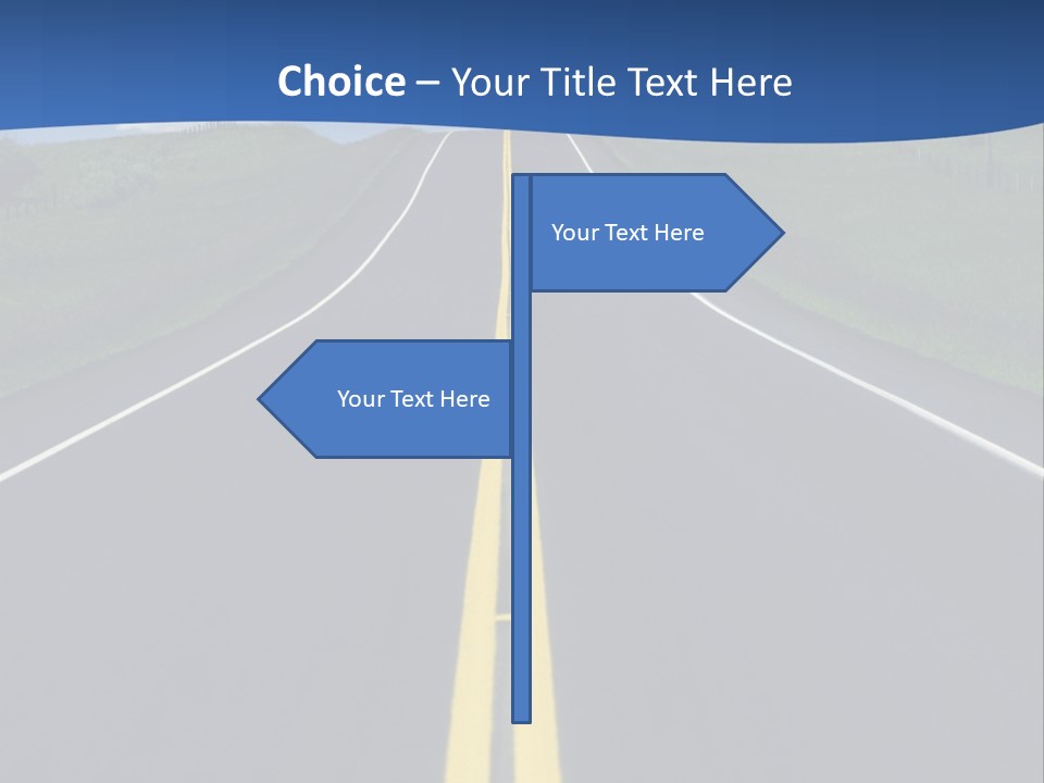 A Road With A Sky In The Background PowerPoint Template