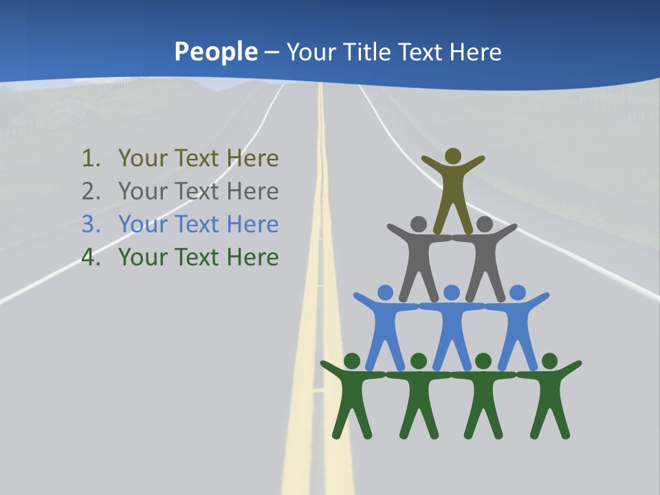 A Road With A Sky In The Background PowerPoint Template