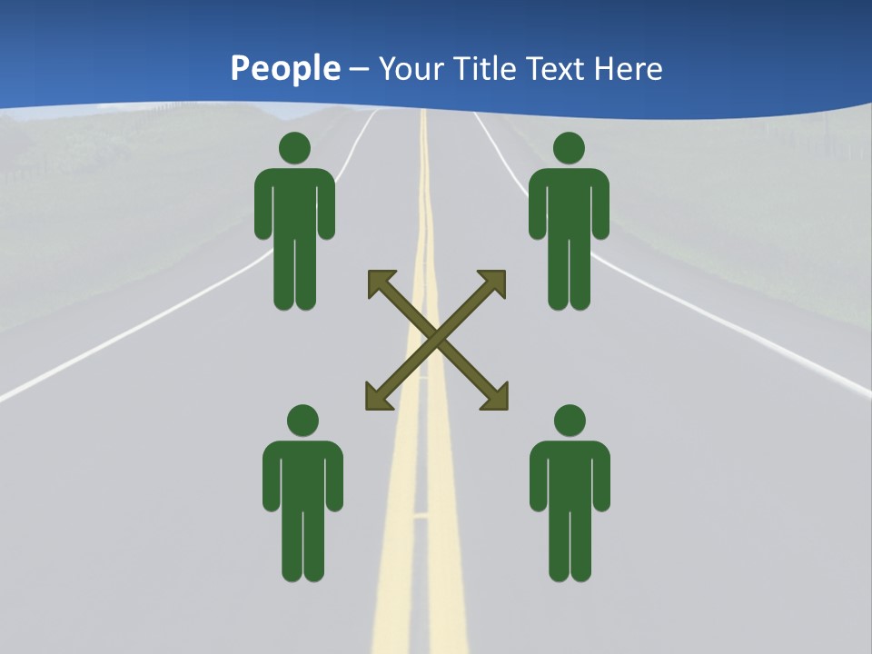 A Road With A Sky In The Background PowerPoint Template