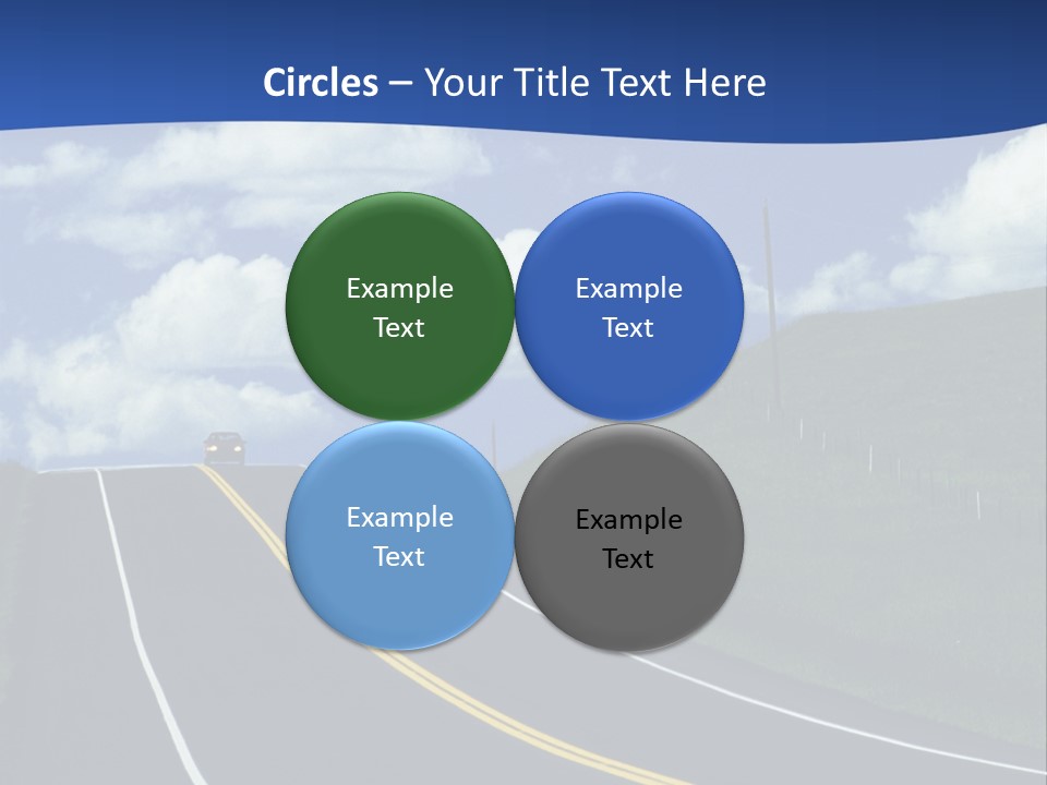 A Road With A Blue Sky And Clouds In The Background PowerPoint Template