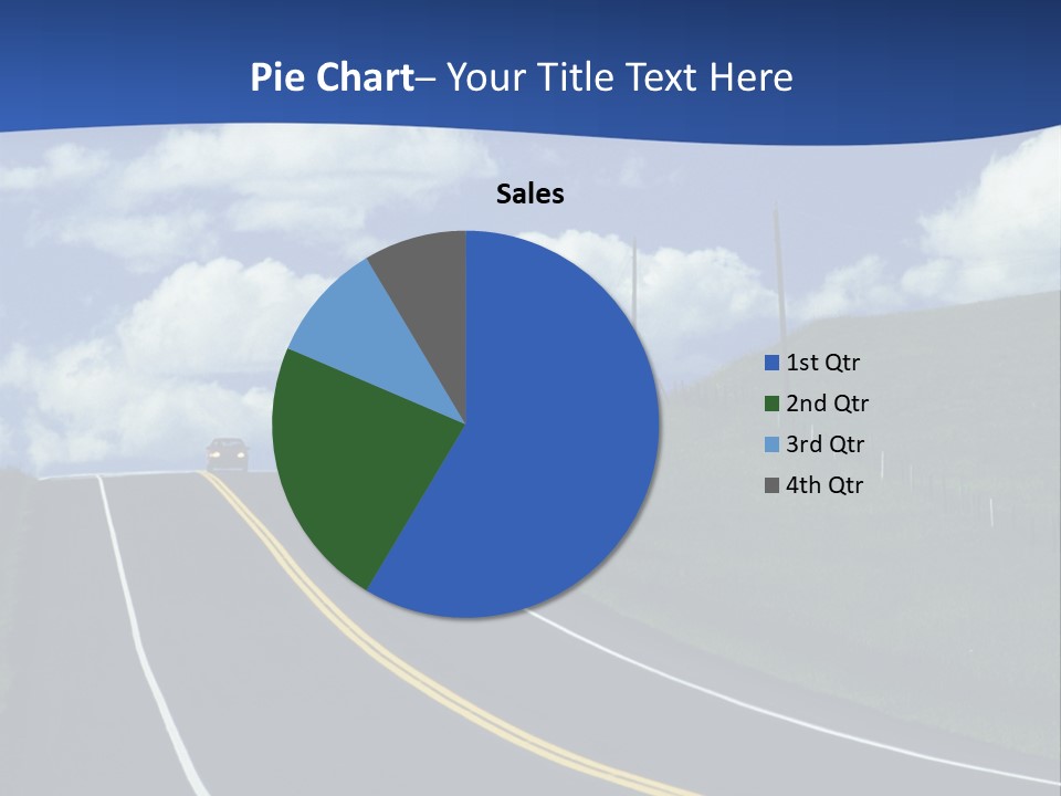 A Road With A Blue Sky And Clouds In The Background PowerPoint Template