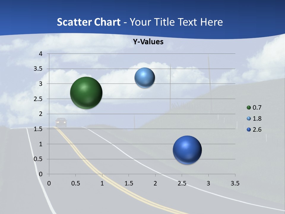 A Road With A Blue Sky And Clouds In The Background PowerPoint Template