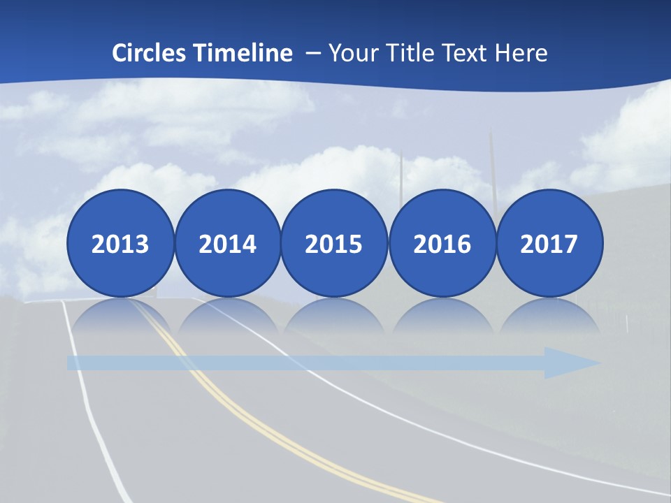 A Road With A Blue Sky And Clouds In The Background PowerPoint Template