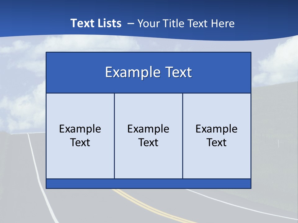 A Road With A Blue Sky And Clouds In The Background PowerPoint Template