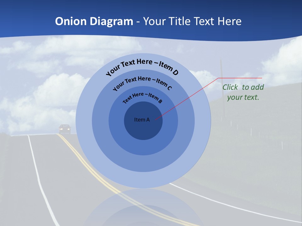 A Road With A Blue Sky And Clouds In The Background PowerPoint Template