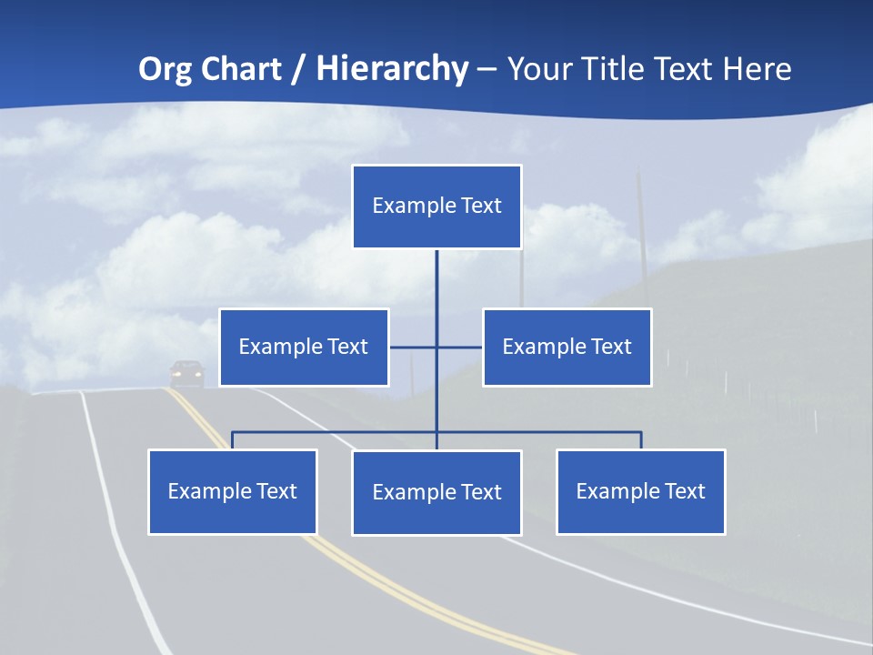 A Road With A Blue Sky And Clouds In The Background PowerPoint Template