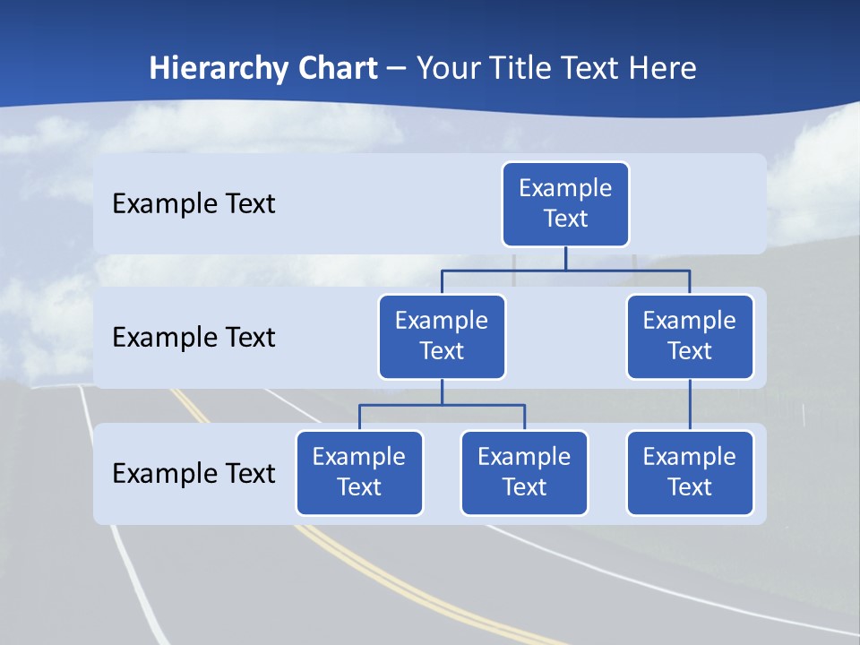 A Road With A Blue Sky And Clouds In The Background PowerPoint Template