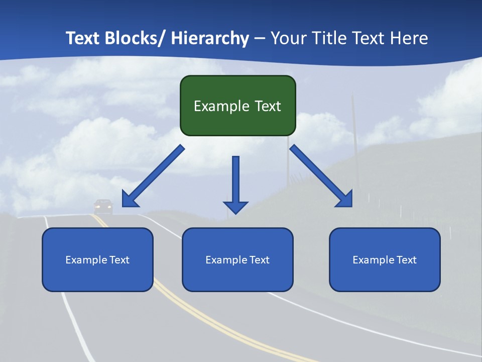 A Road With A Blue Sky And Clouds In The Background PowerPoint Template
