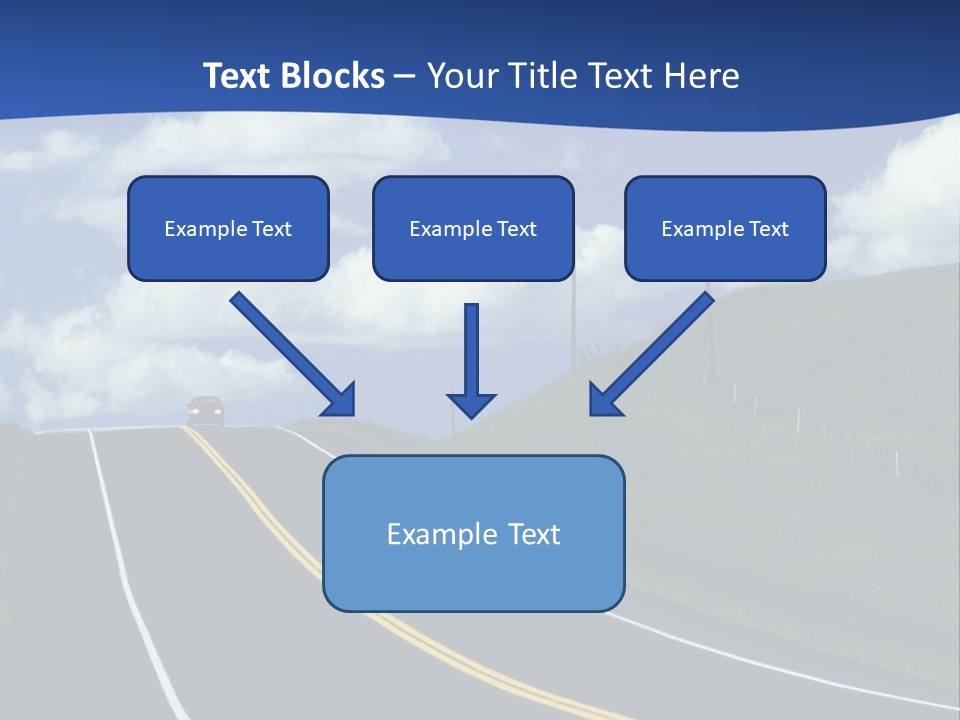 A Road With A Blue Sky And Clouds In The Background PowerPoint Template