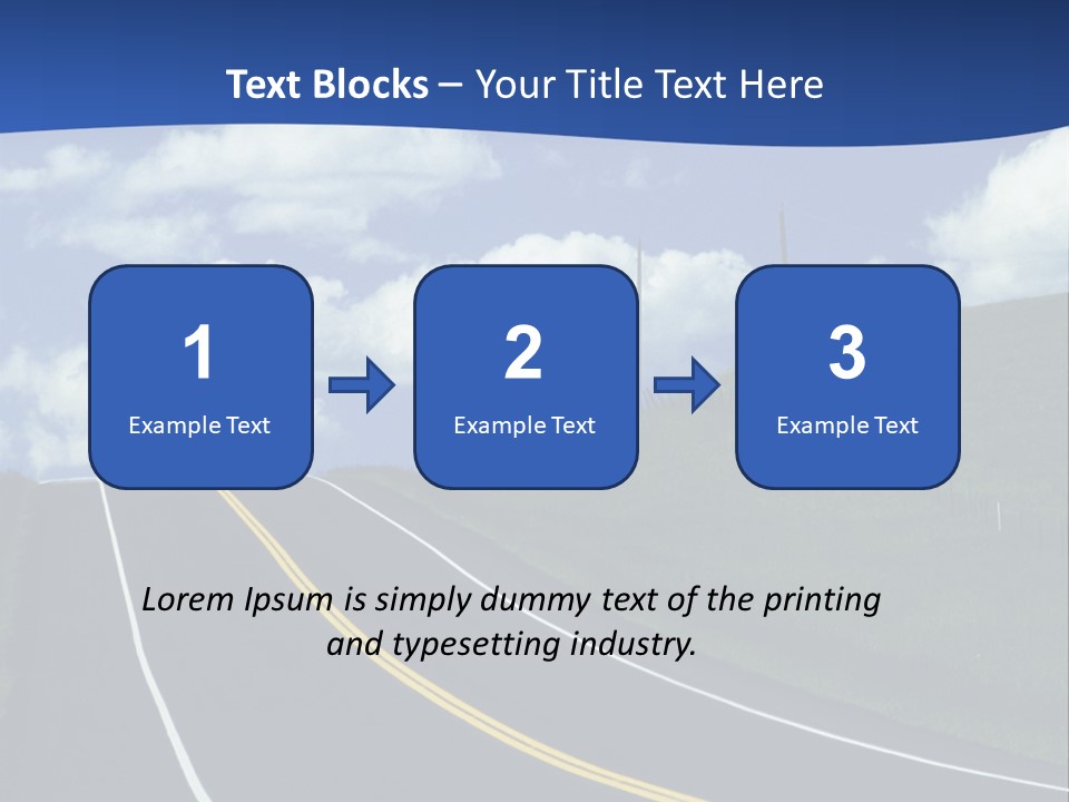 A Road With A Blue Sky And Clouds In The Background PowerPoint Template