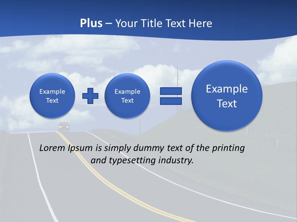 A Road With A Blue Sky And Clouds In The Background PowerPoint Template
