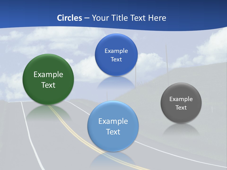 A Road With A Blue Sky And Clouds In The Background PowerPoint Template