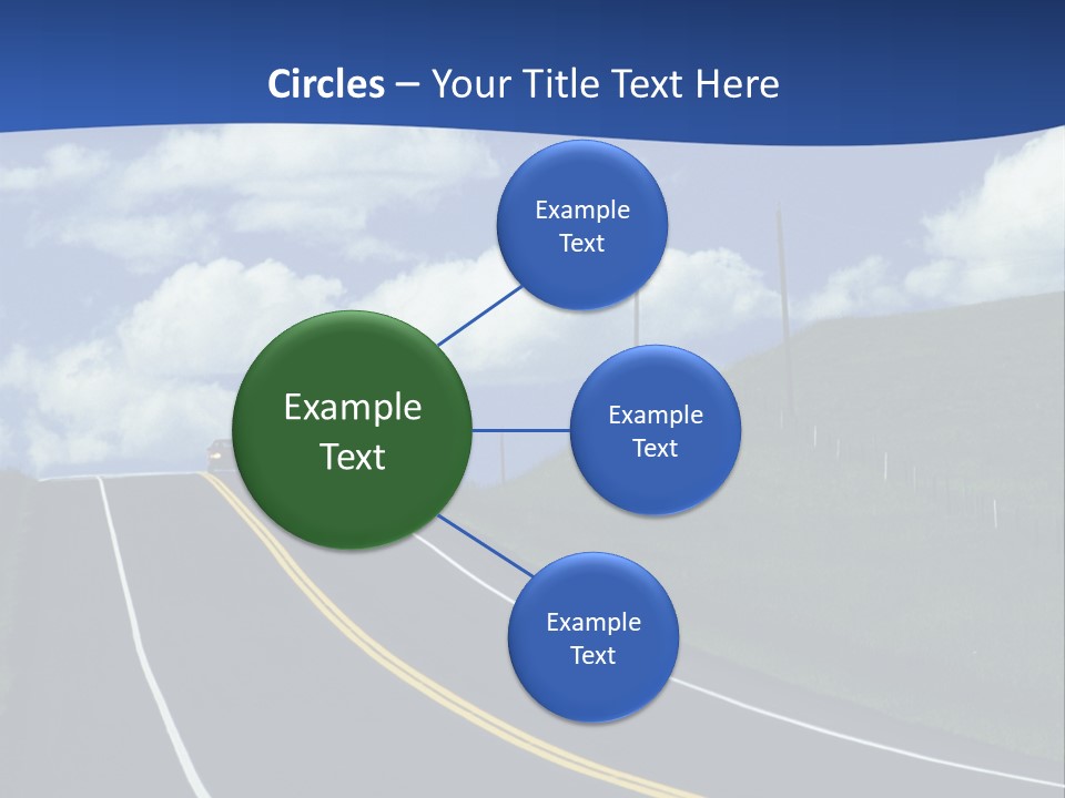 A Road With A Blue Sky And Clouds In The Background PowerPoint Template