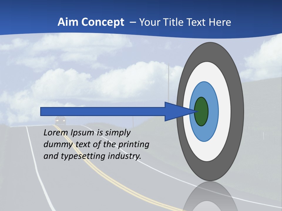 A Road With A Blue Sky And Clouds In The Background PowerPoint Template