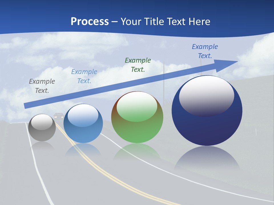 A Road With A Blue Sky And Clouds In The Background PowerPoint Template