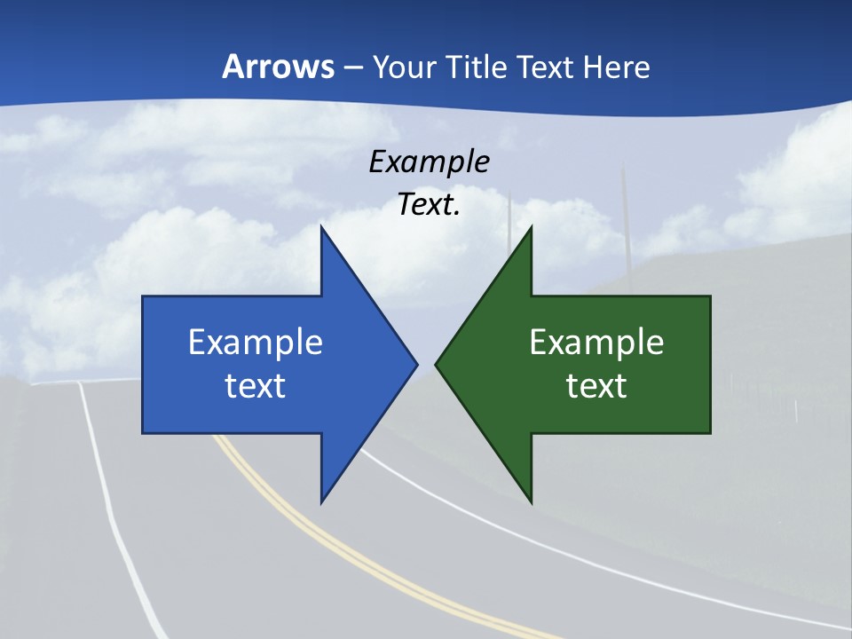 A Road With A Blue Sky And Clouds In The Background PowerPoint Template