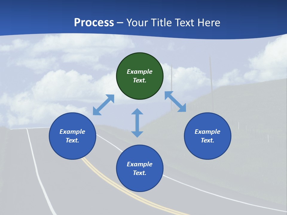 A Road With A Blue Sky And Clouds In The Background PowerPoint Template