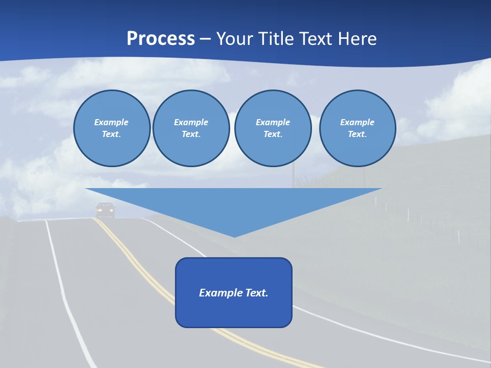 A Road With A Blue Sky And Clouds In The Background PowerPoint Template