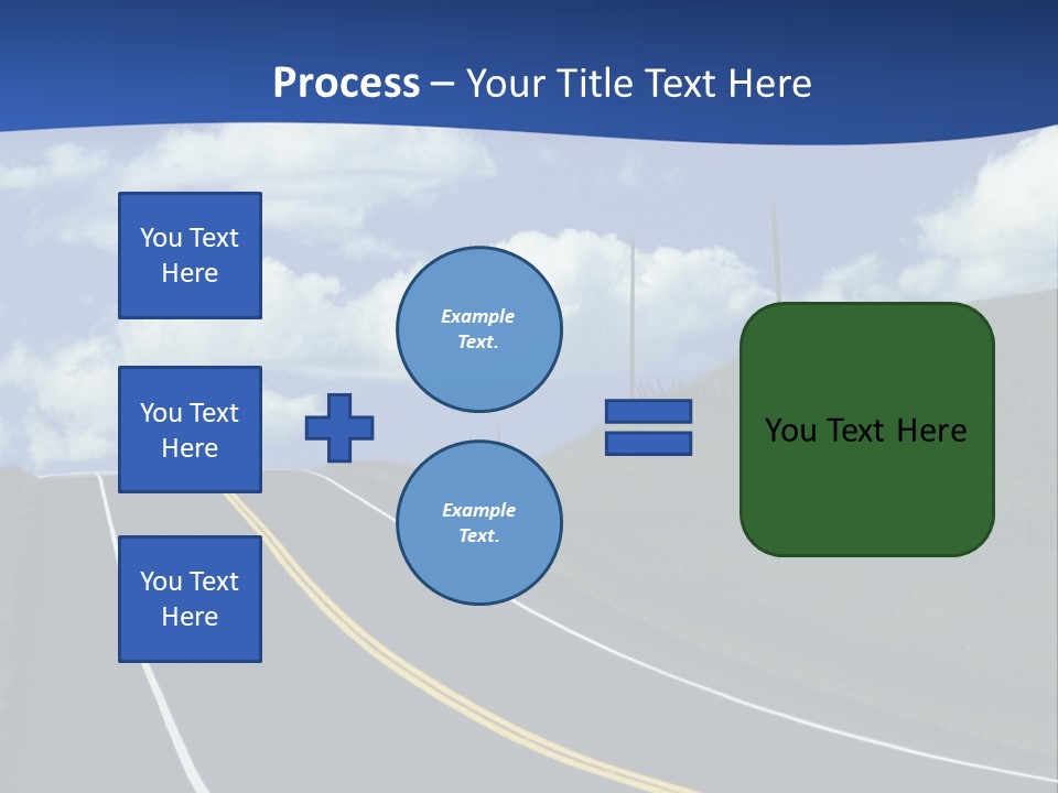 A Road With A Blue Sky And Clouds In The Background PowerPoint Template