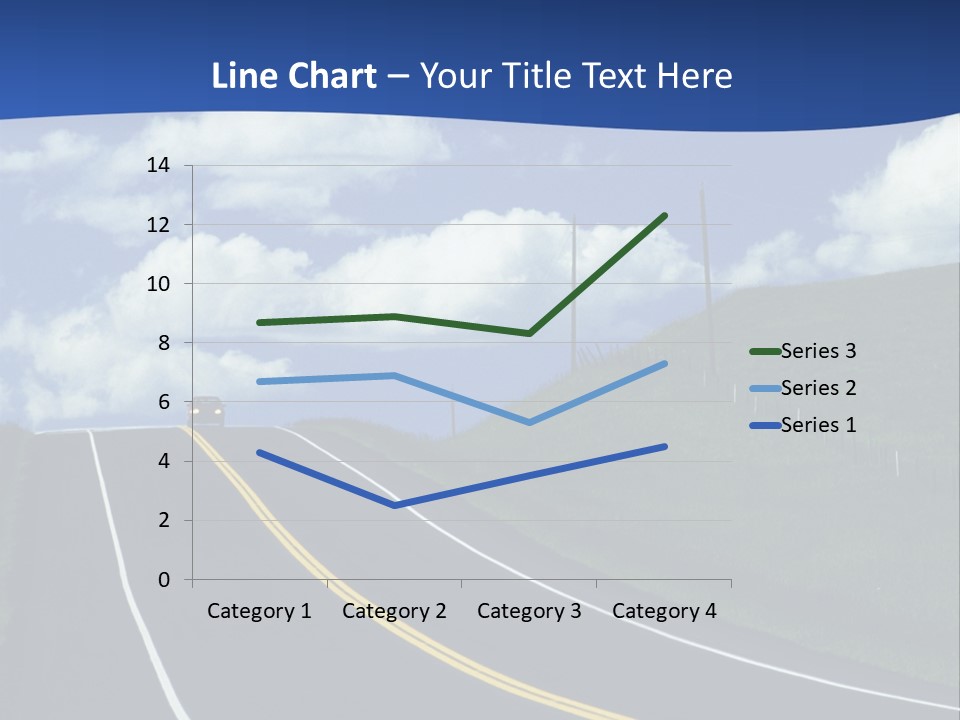 A Road With A Blue Sky And Clouds In The Background PowerPoint Template