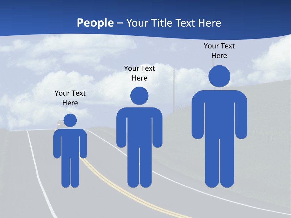 A Road With A Blue Sky And Clouds In The Background PowerPoint Template