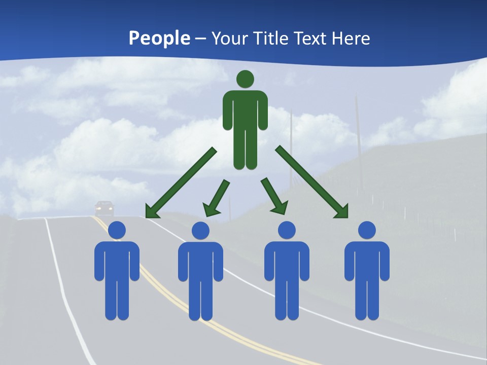 A Road With A Blue Sky And Clouds In The Background PowerPoint Template