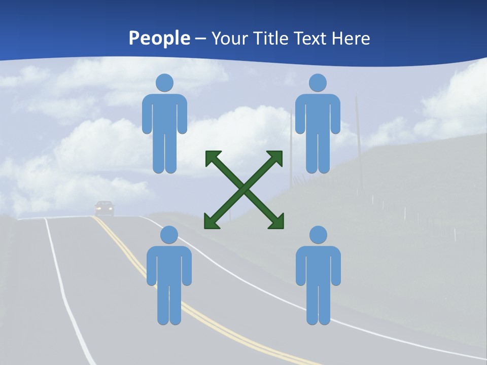 A Road With A Blue Sky And Clouds In The Background PowerPoint Template