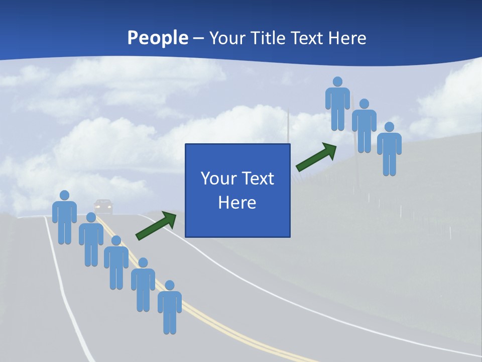 A Road With A Blue Sky And Clouds In The Background PowerPoint Template