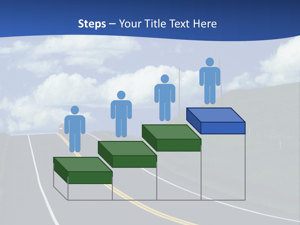 A Road With A Blue Sky And Clouds In The Background PowerPoint Template