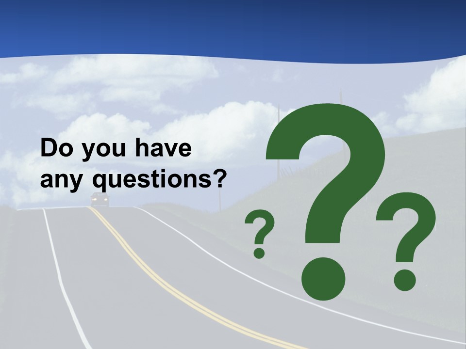 A Road With A Blue Sky And Clouds In The Background PowerPoint Template