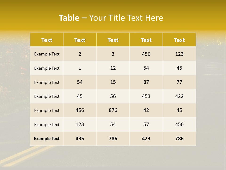 A Road With A Curve In The Middle Surrounded By Trees PowerPoint Template