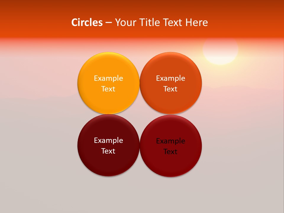 The Sun Is Setting Over A Mountain Range PowerPoint Template