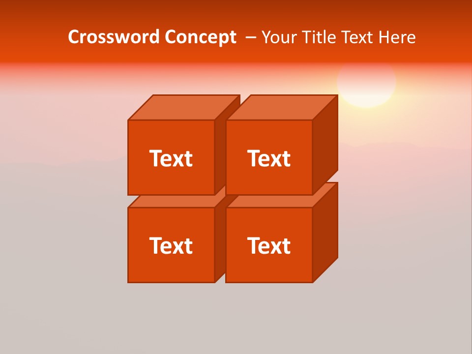 The Sun Is Setting Over A Mountain Range PowerPoint Template