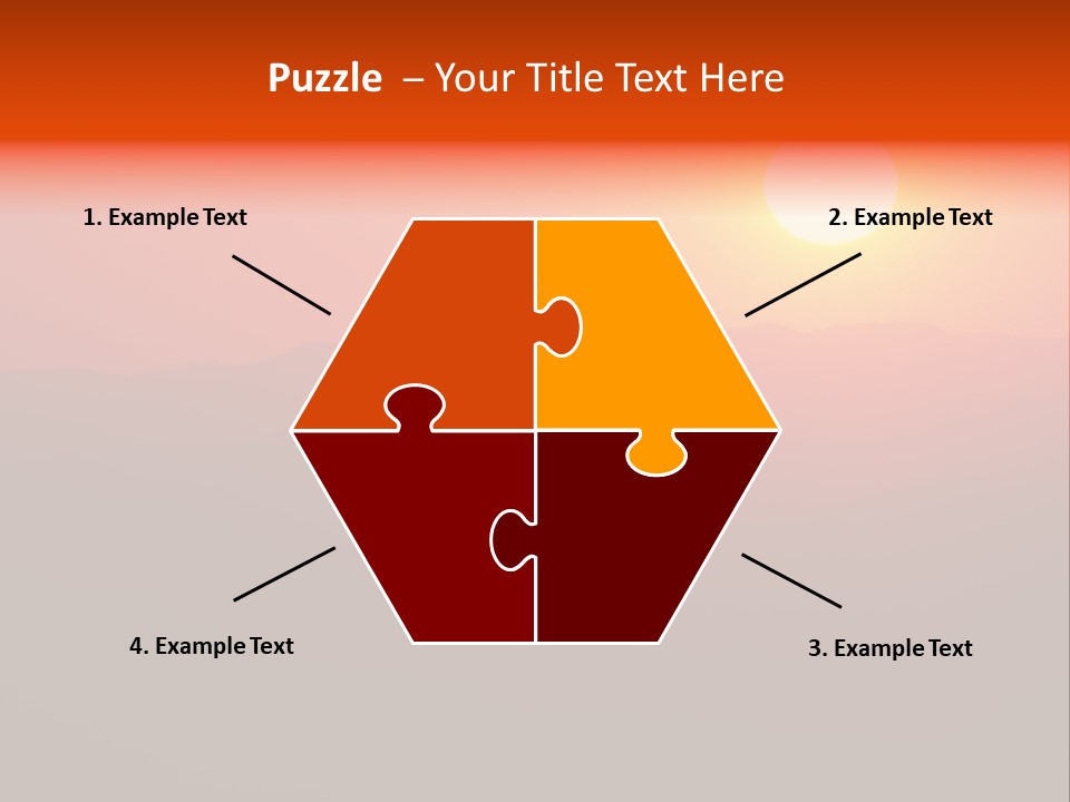 The Sun Is Setting Over A Mountain Range PowerPoint Template