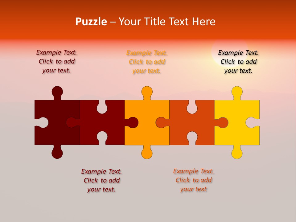 The Sun Is Setting Over A Mountain Range PowerPoint Template