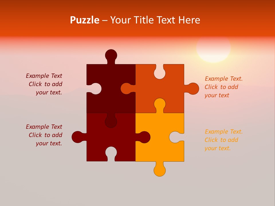 The Sun Is Setting Over A Mountain Range PowerPoint Template
