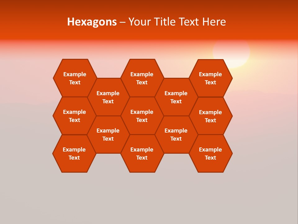 The Sun Is Setting Over A Mountain Range PowerPoint Template