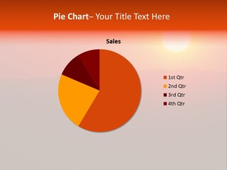 The Sun Is Setting Over A Mountain Range PowerPoint Template