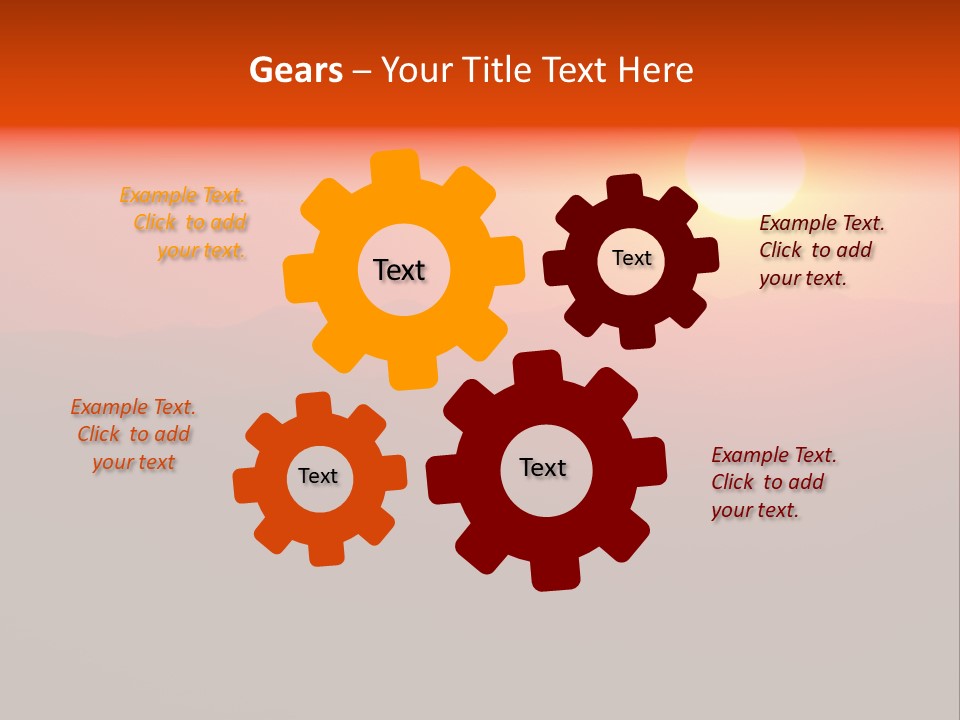 The Sun Is Setting Over A Mountain Range PowerPoint Template