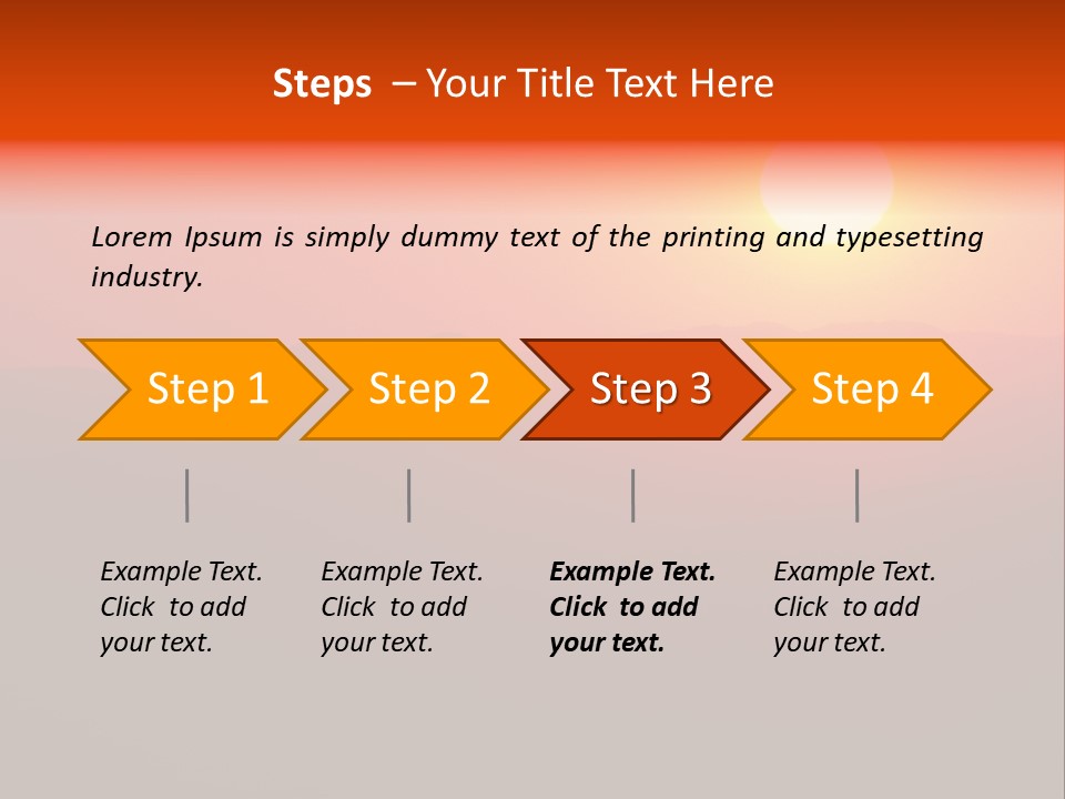 The Sun Is Setting Over A Mountain Range PowerPoint Template